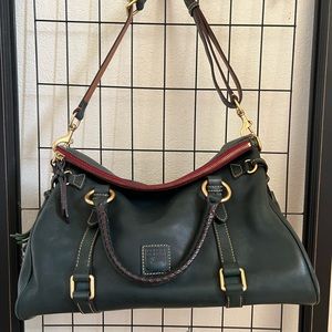 DOONEY & BOURKE FLORENTINE LGE HANDBAG DARK FOREST GREEN LIKE NEW